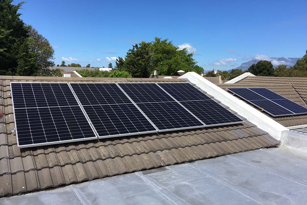 Solar panels on a roof
