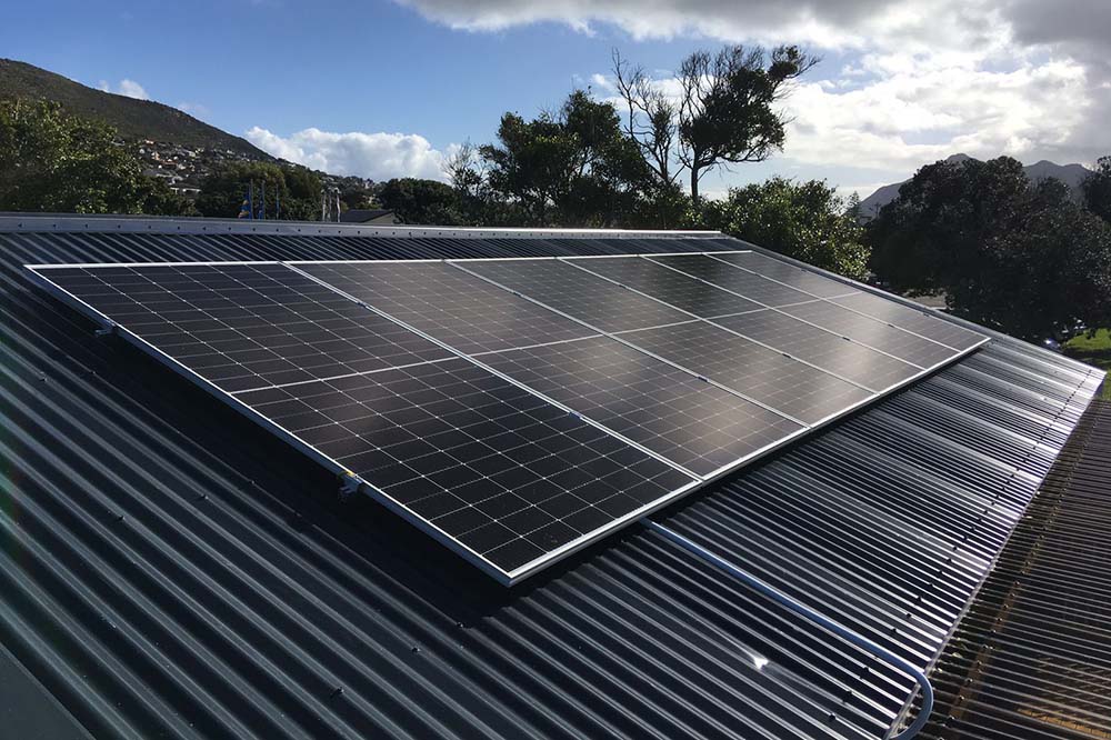 Solar panels installed on a roof